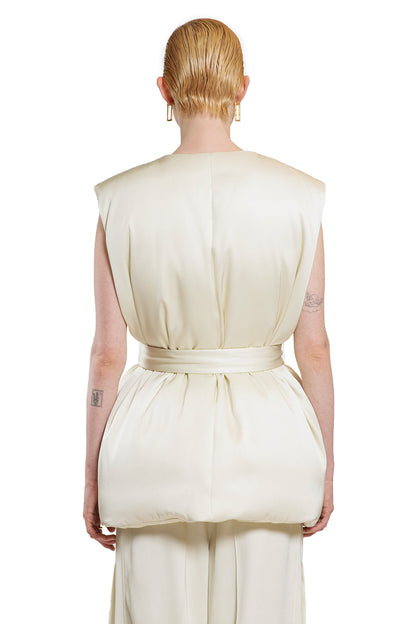 JIL SANDER WOMAN OFF-WHITE VESTS