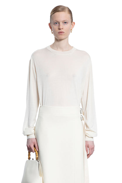 JIL SANDER WOMAN OFF-WHITE KNITWEAR