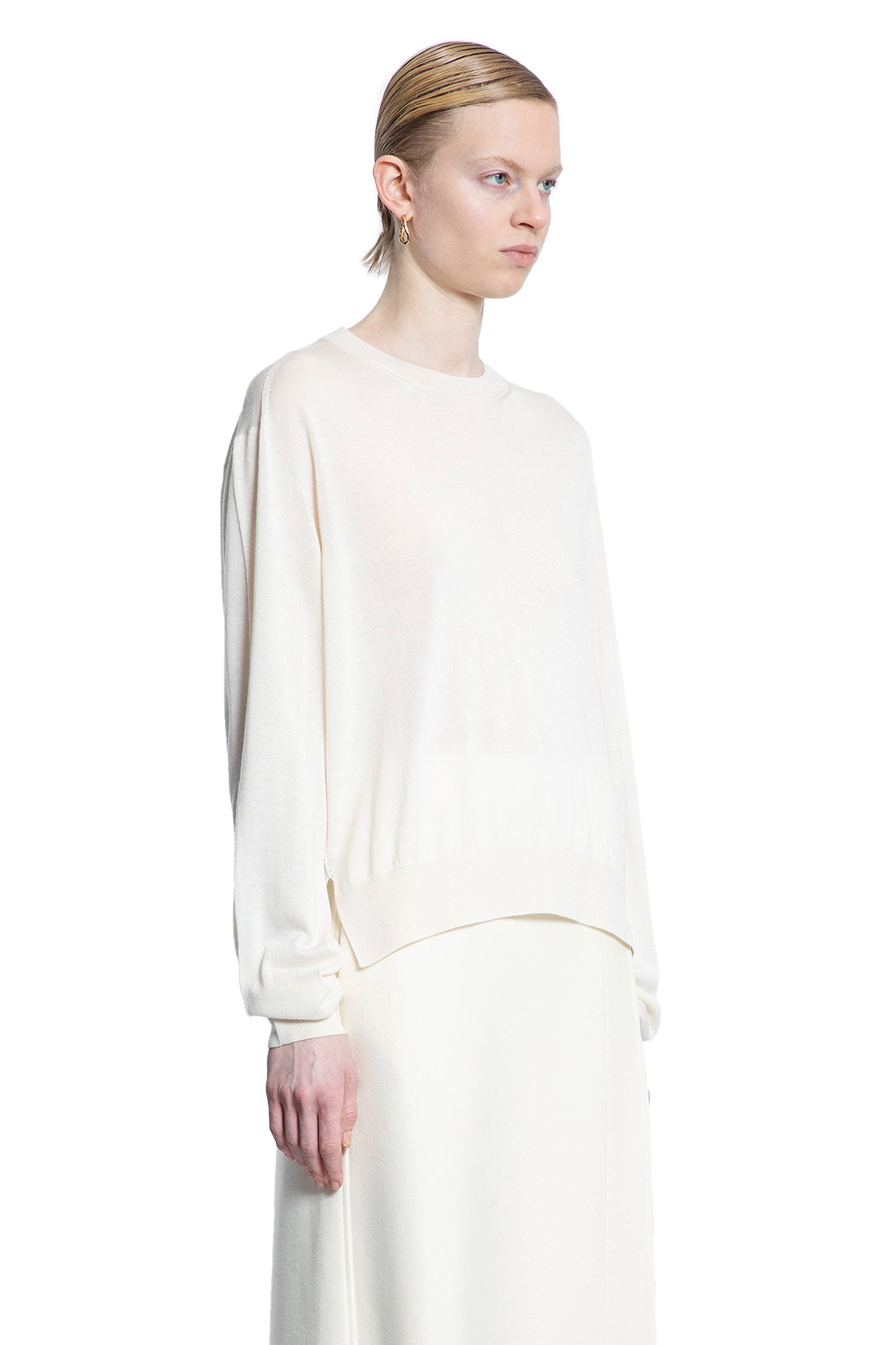 JIL SANDER WOMAN OFF-WHITE KNITWEAR