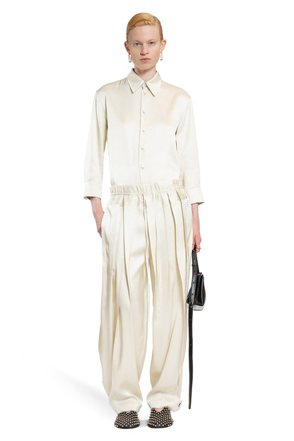 JIL SANDER WOMAN OFF-WHITE TROUSERS