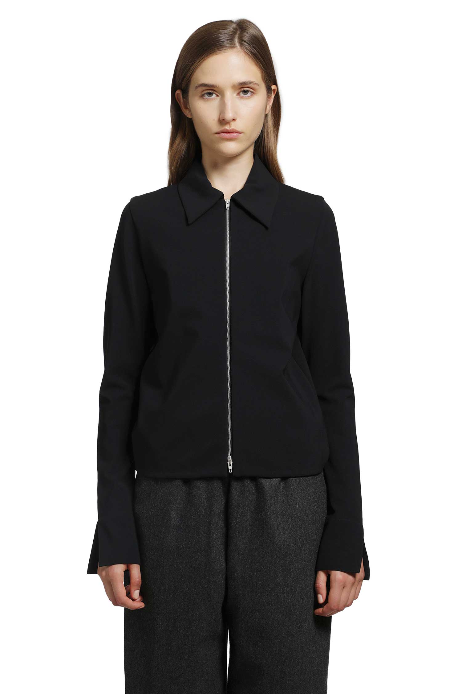 JIL SANDER Jersey Zip Closure Jacket woman