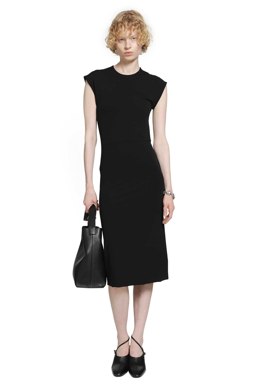 JIL SANDER Lightweight Viscose Crewneck Dress woman