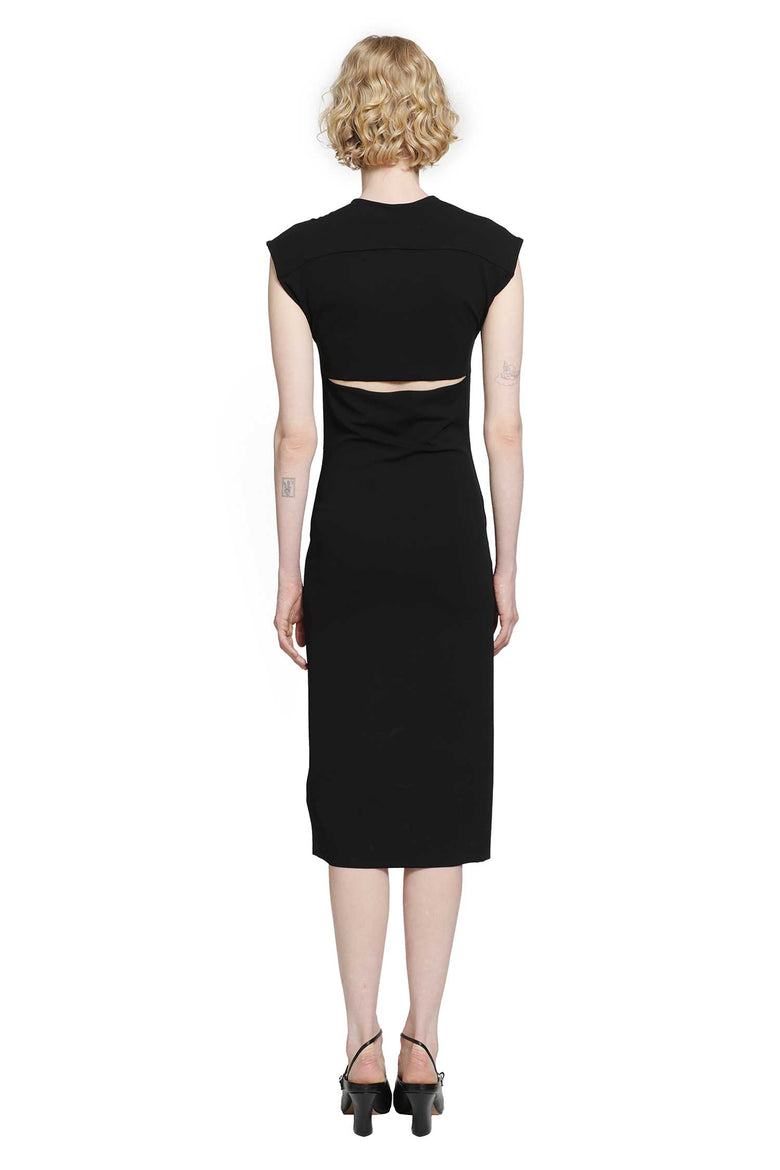 JIL SANDER Lightweight Viscose Crewneck Dress woman