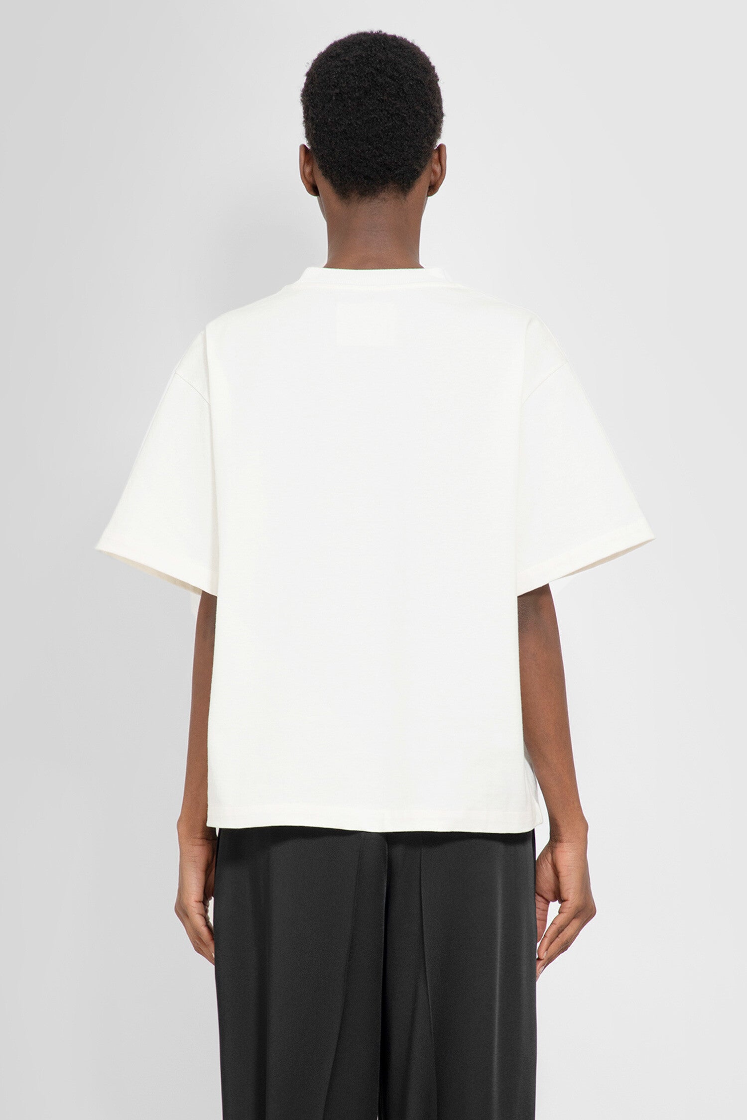 JIL SANDER WOMAN OFF-WHITE T-SHIRTS & TANK TOPS