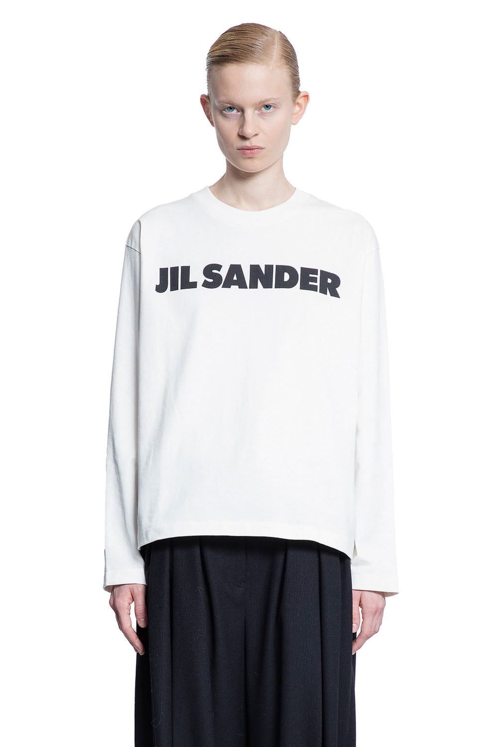 JIL SANDER WOMAN WHITE T-SHIRTS & TANK TOPS