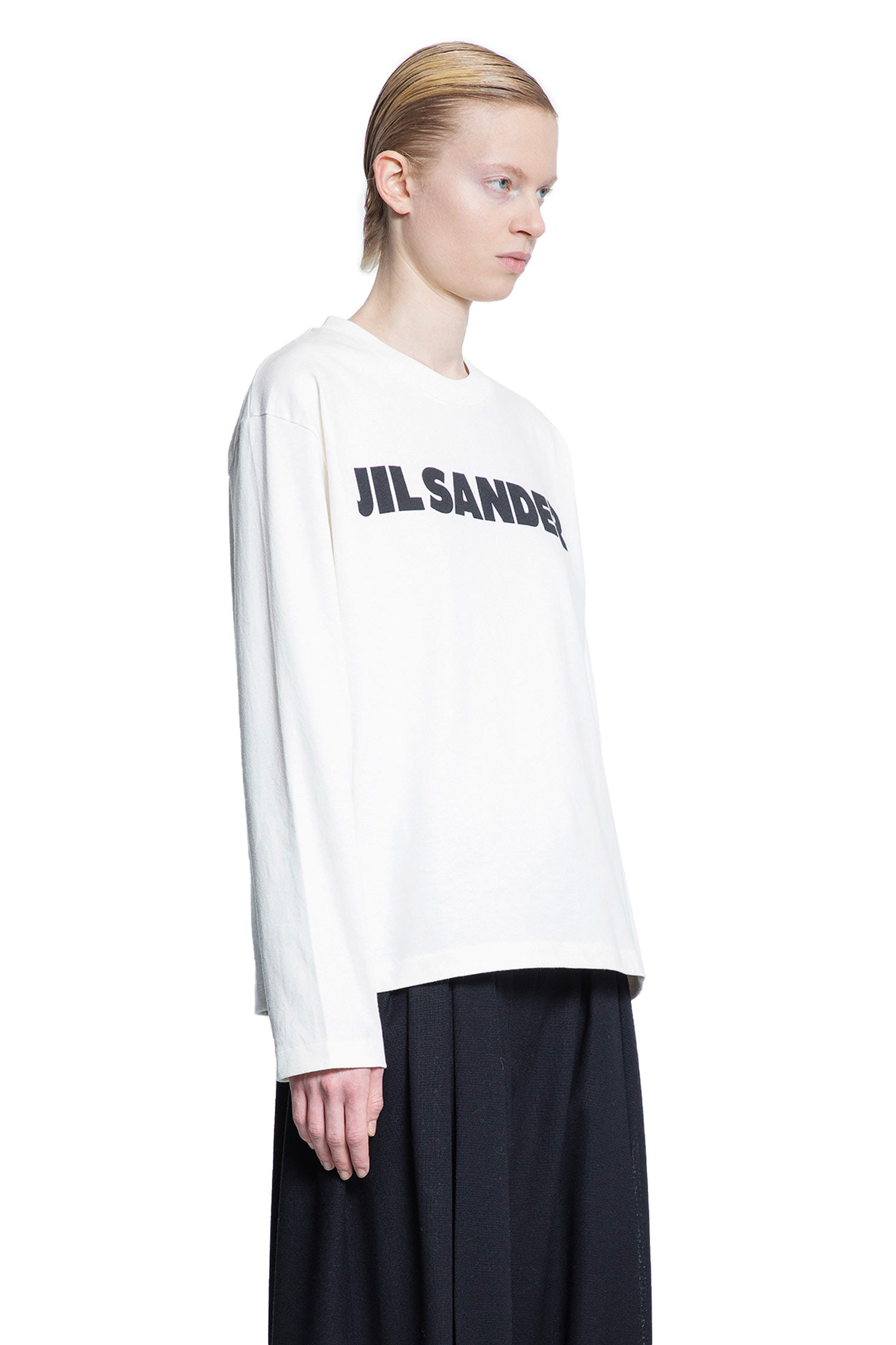 JIL SANDER WOMAN WHITE T-SHIRTS & TANK TOPS