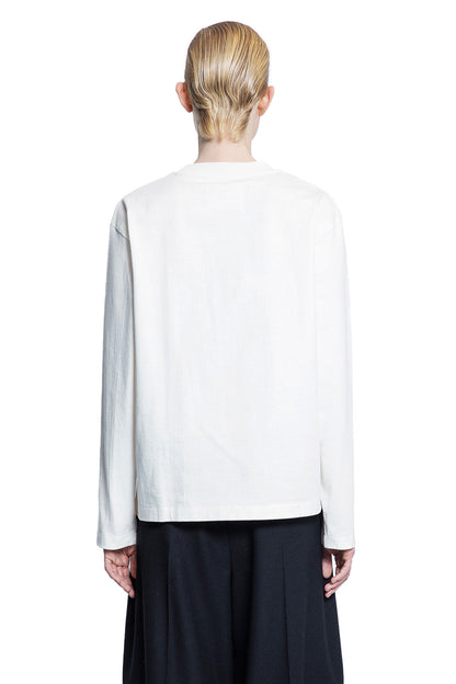 JIL SANDER WOMAN WHITE T-SHIRTS & TANK TOPS