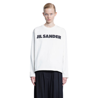 JIL SANDER WOMAN WHITE T-SHIRTS & TANK TOPS