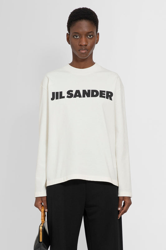 JIL SANDER WOMAN WHITE T-SHIRTS & TANK TOPS