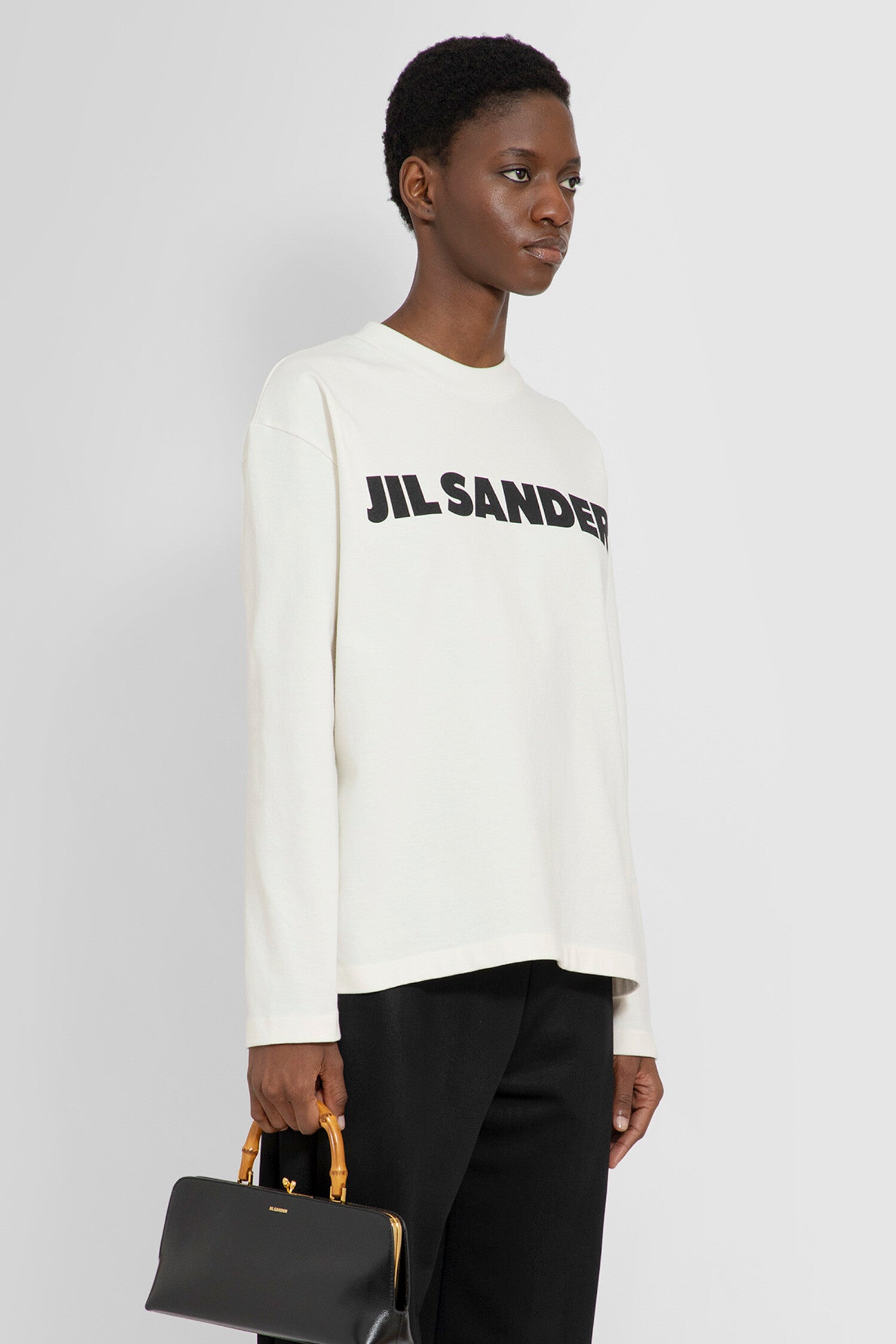 JIL SANDER WOMAN WHITE T-SHIRTS & TANK TOPS