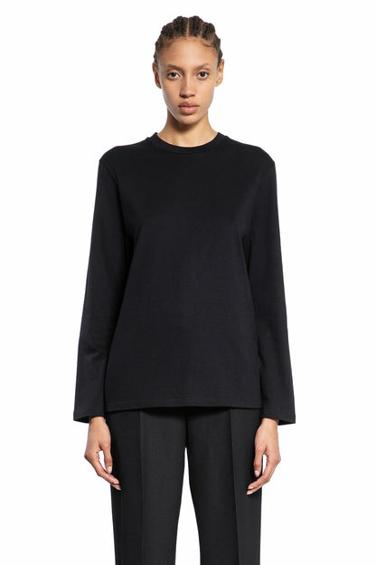 JIL SANDER WOMAN BLACK T-SHIRTS