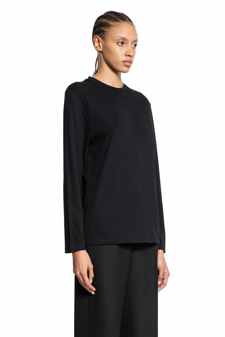 JIL SANDER WOMAN BLACK T-SHIRTS & TANK TOPS