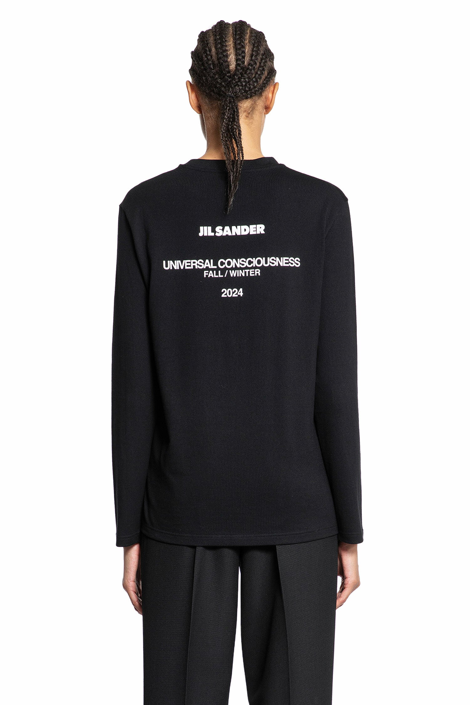 JIL SANDER WOMAN BLACK T-SHIRTS & TANK TOPS