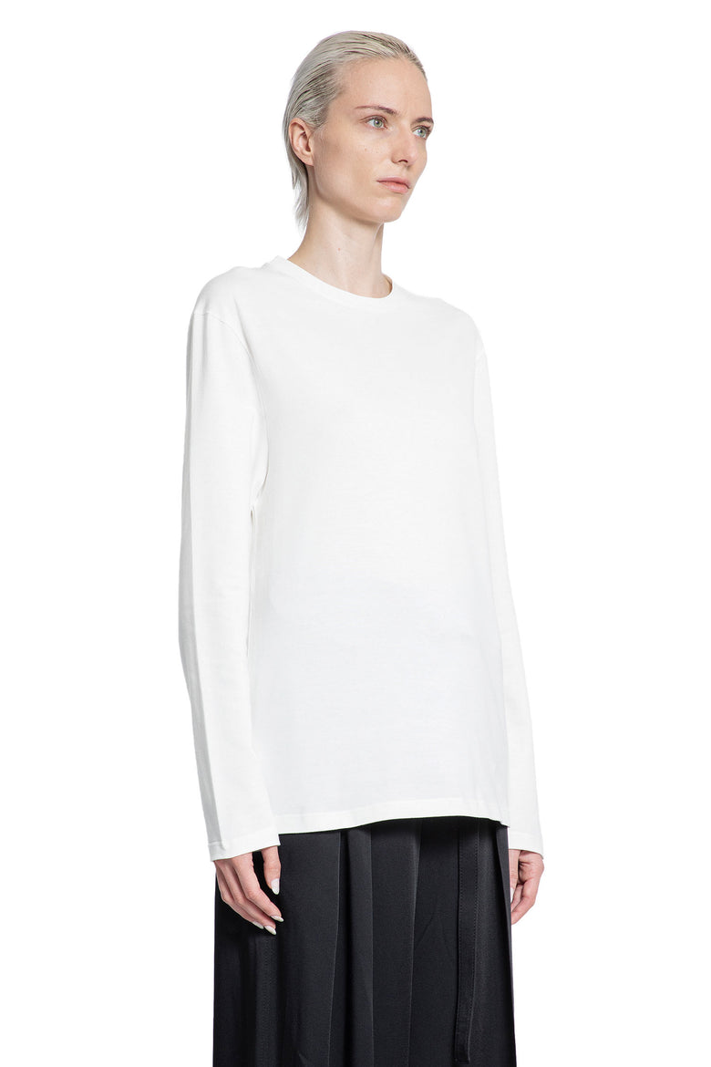 JIL SANDER WOMAN WHITE T-SHIRTS & TANK TOPS