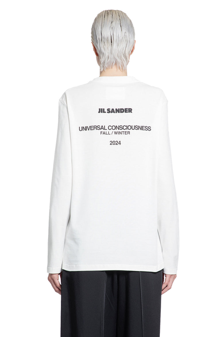 JIL SANDER WOMAN WHITE T-SHIRTS & TANK TOPS