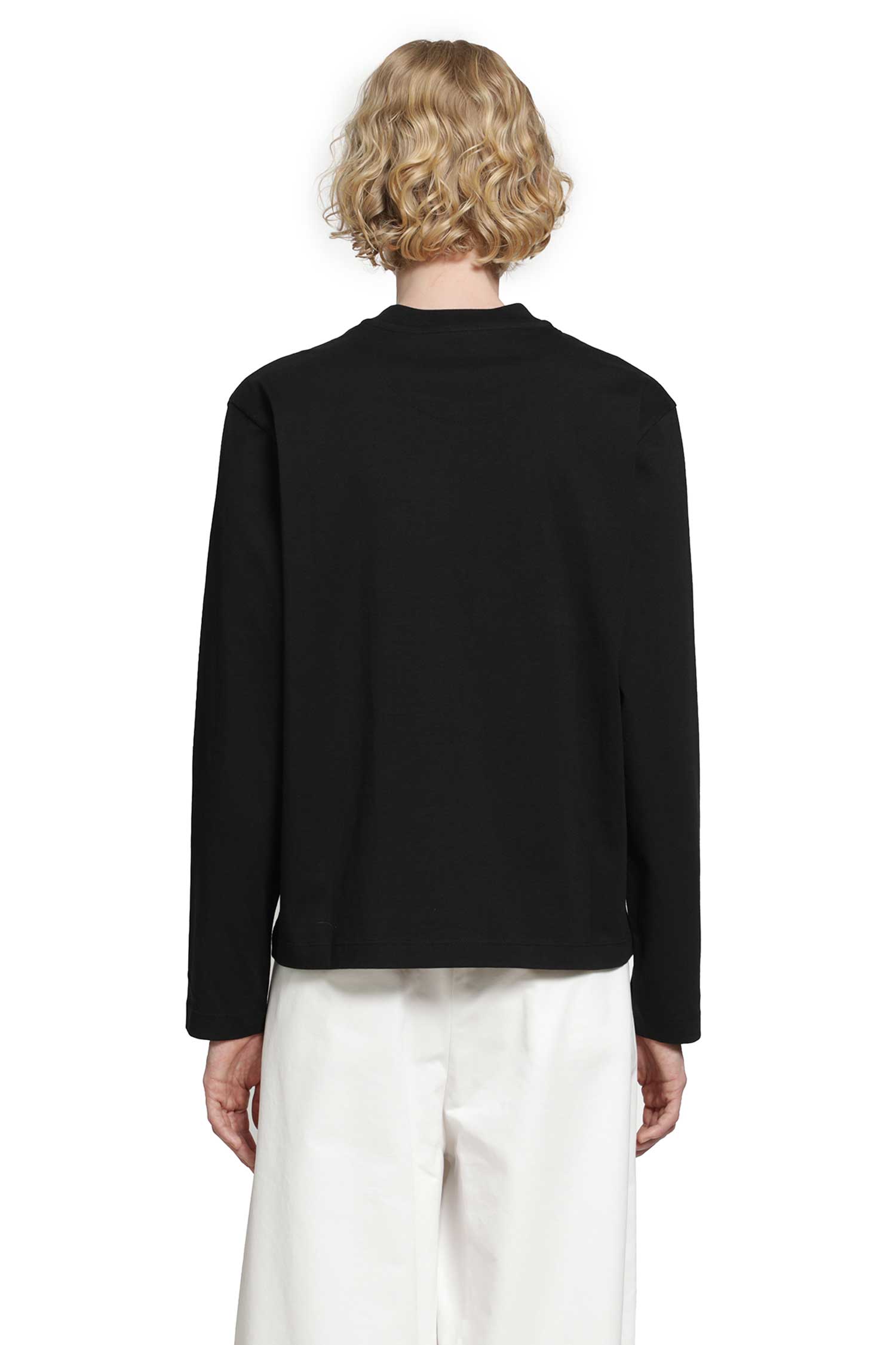 JIL SANDER Cotton Crewneck Long Sleeve T-Shirt woman