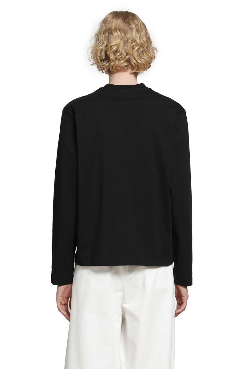 JIL SANDER Cotton Crewneck Long Sleeve T-Shirt woman