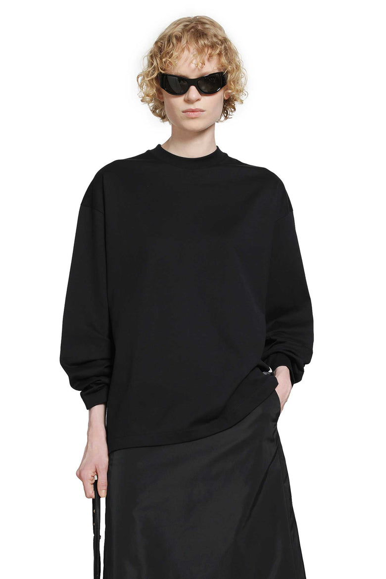 JIL SANDER Cotton Crewneck Long Sleeve T-Shirt woman
