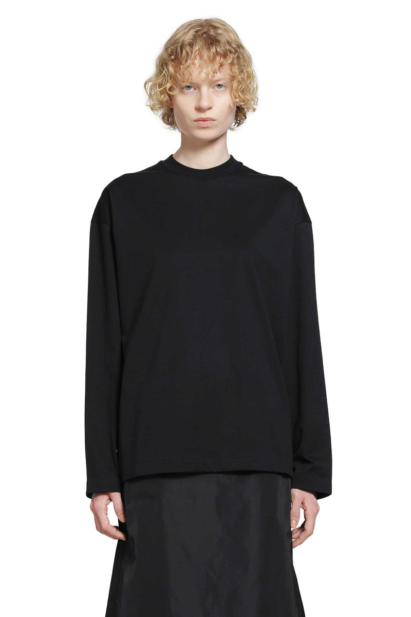 JIL SANDER Cotton Crewneck Long Sleeve T-Shirt woman