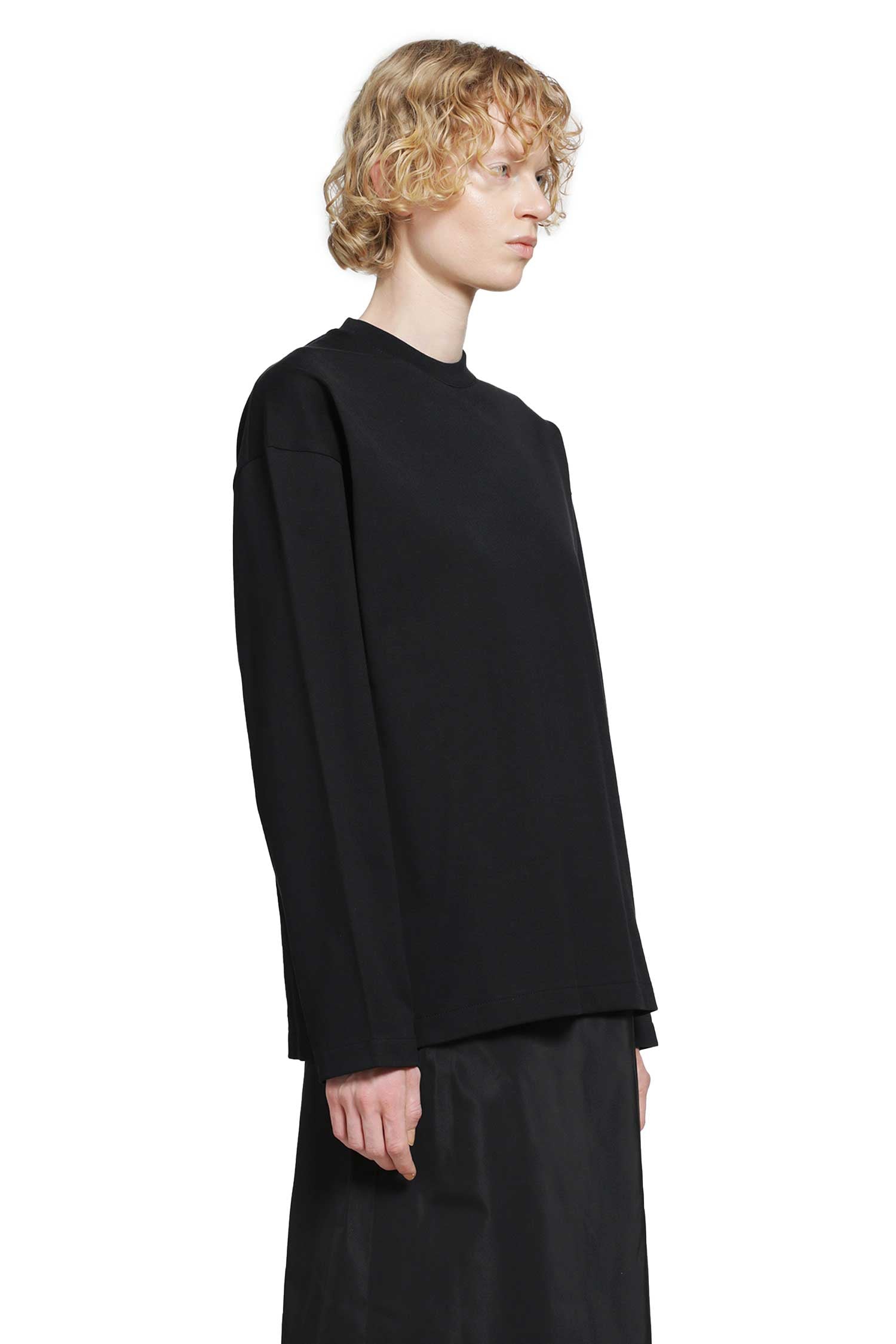 JIL SANDER Cotton Crewneck Long Sleeve T-Shirt woman