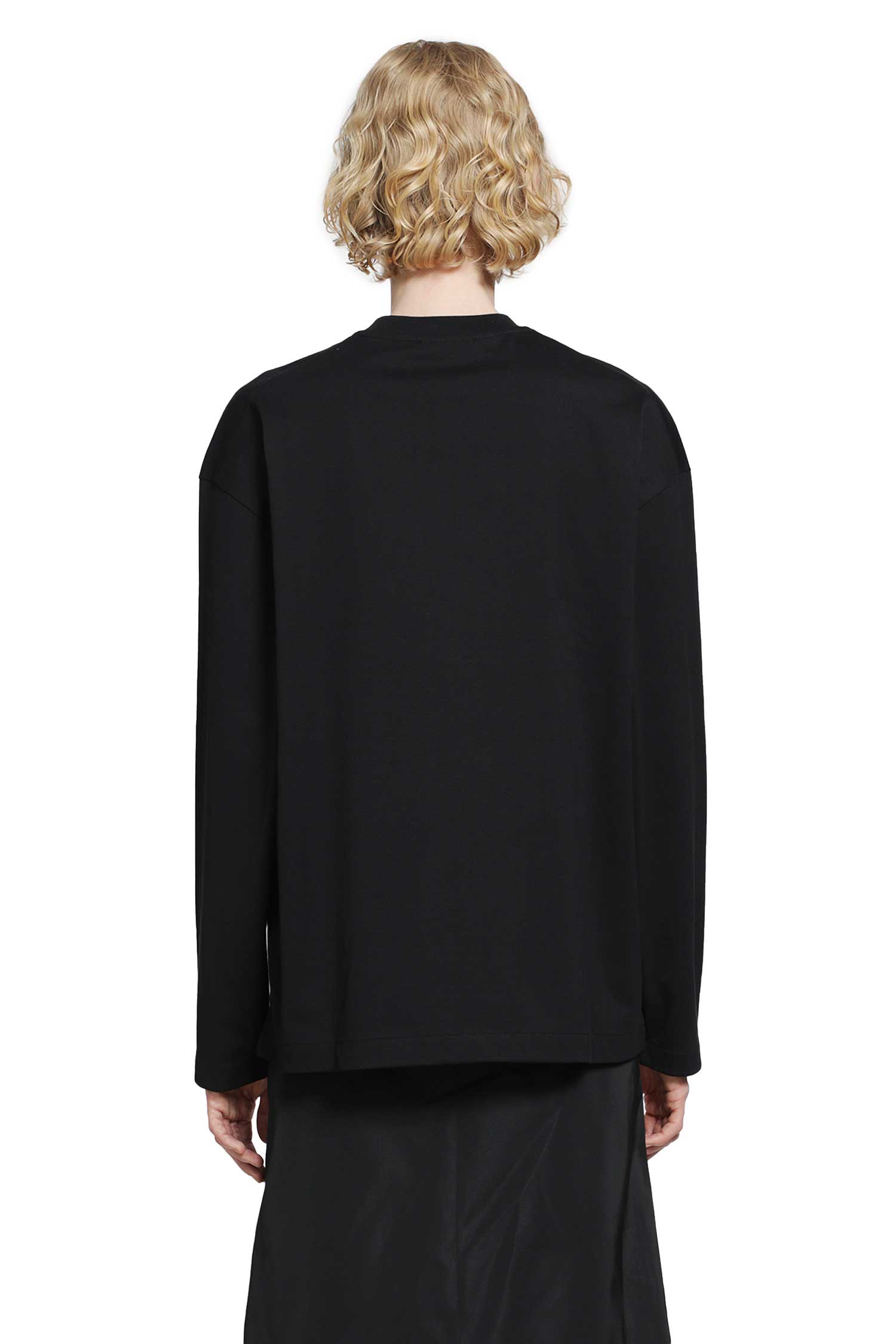 Cotton Crewneck Long Sleeve T-Shirt