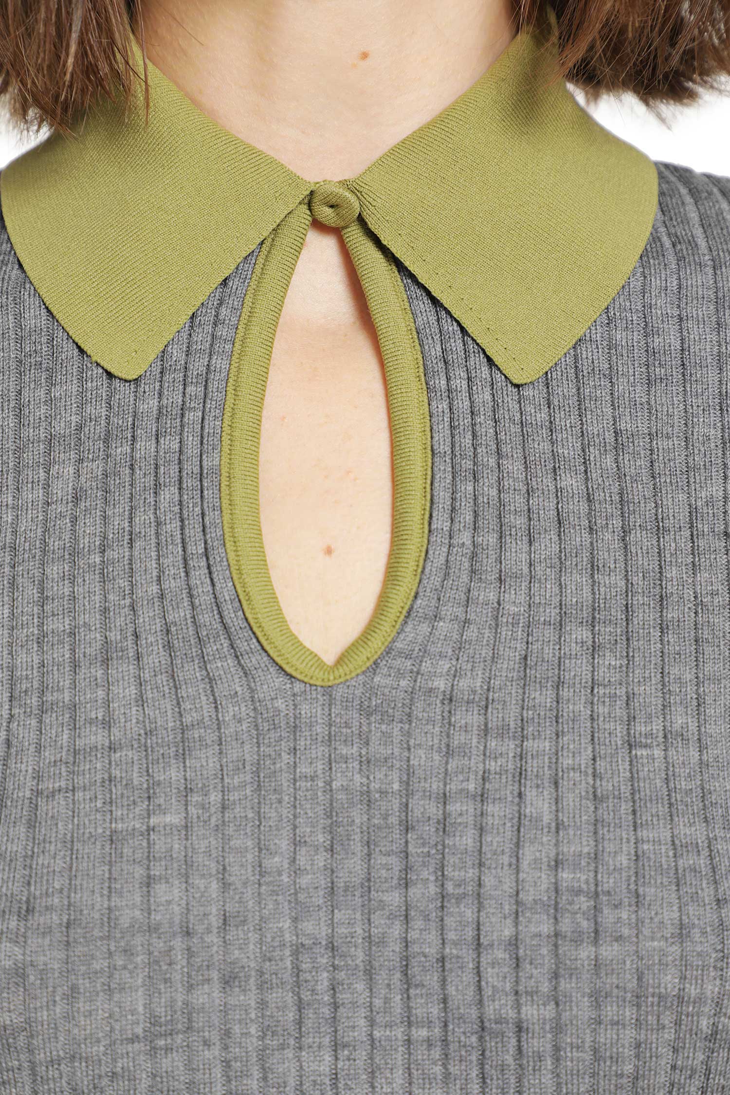 Lightweight Ribbed Wool Polo