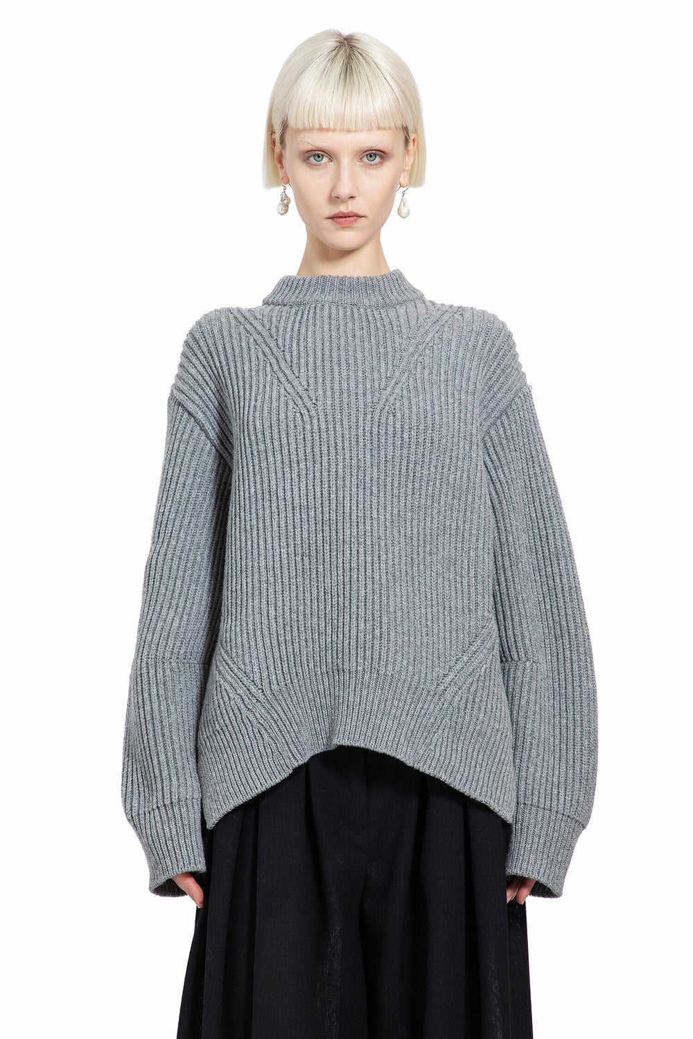 JIL SANDER WOMAN GREY KNITWEAR