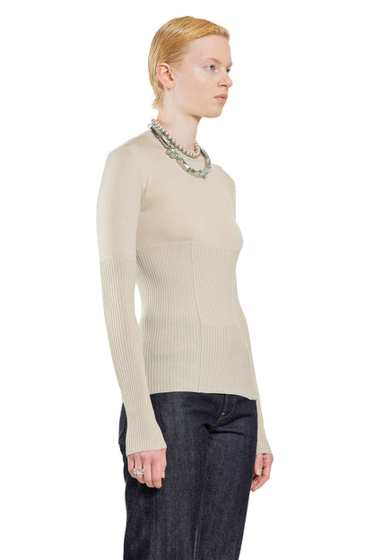 JIL SANDER WOMAN OFF-WHITE KNITWEAR