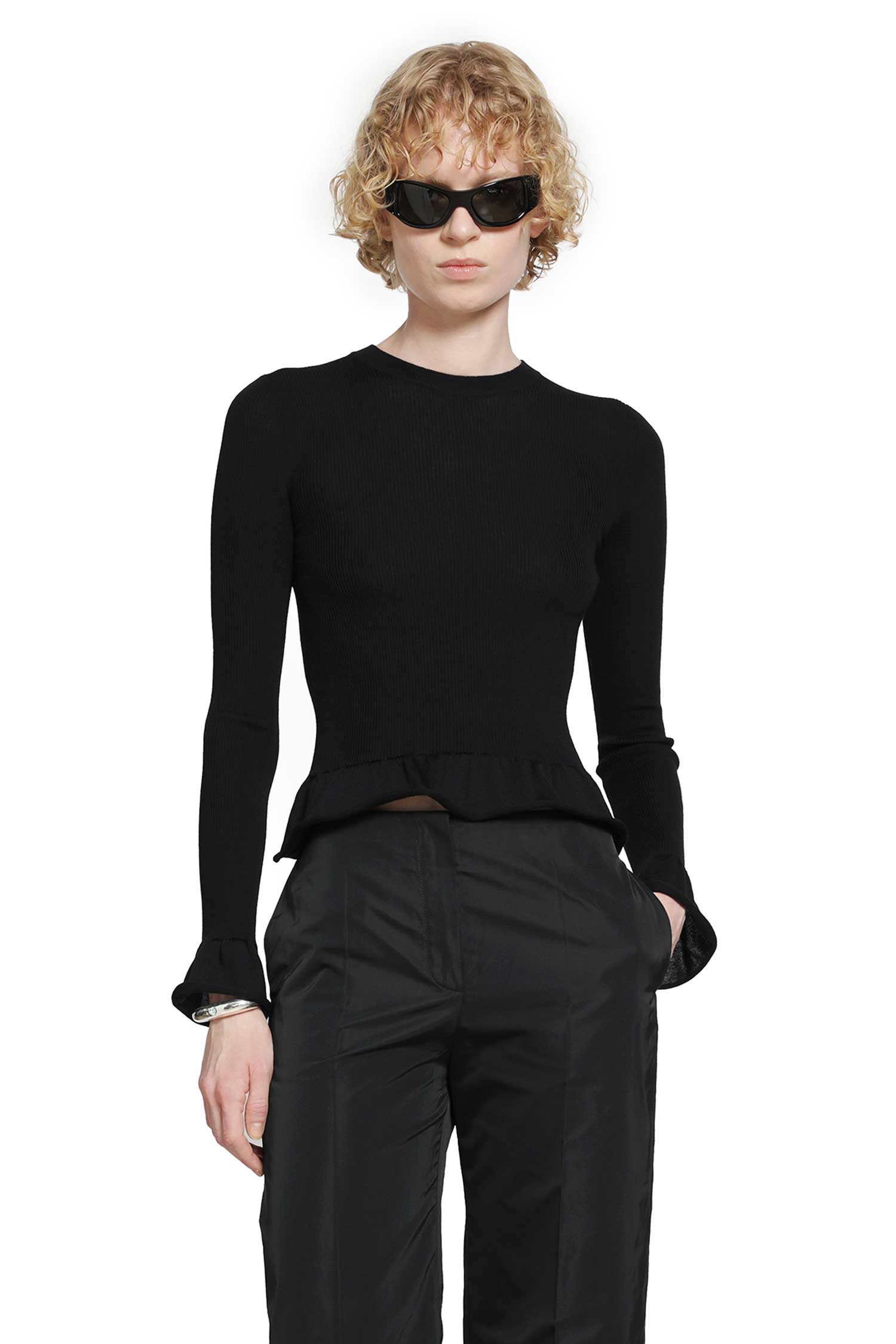 Ruffled Wool Jumper