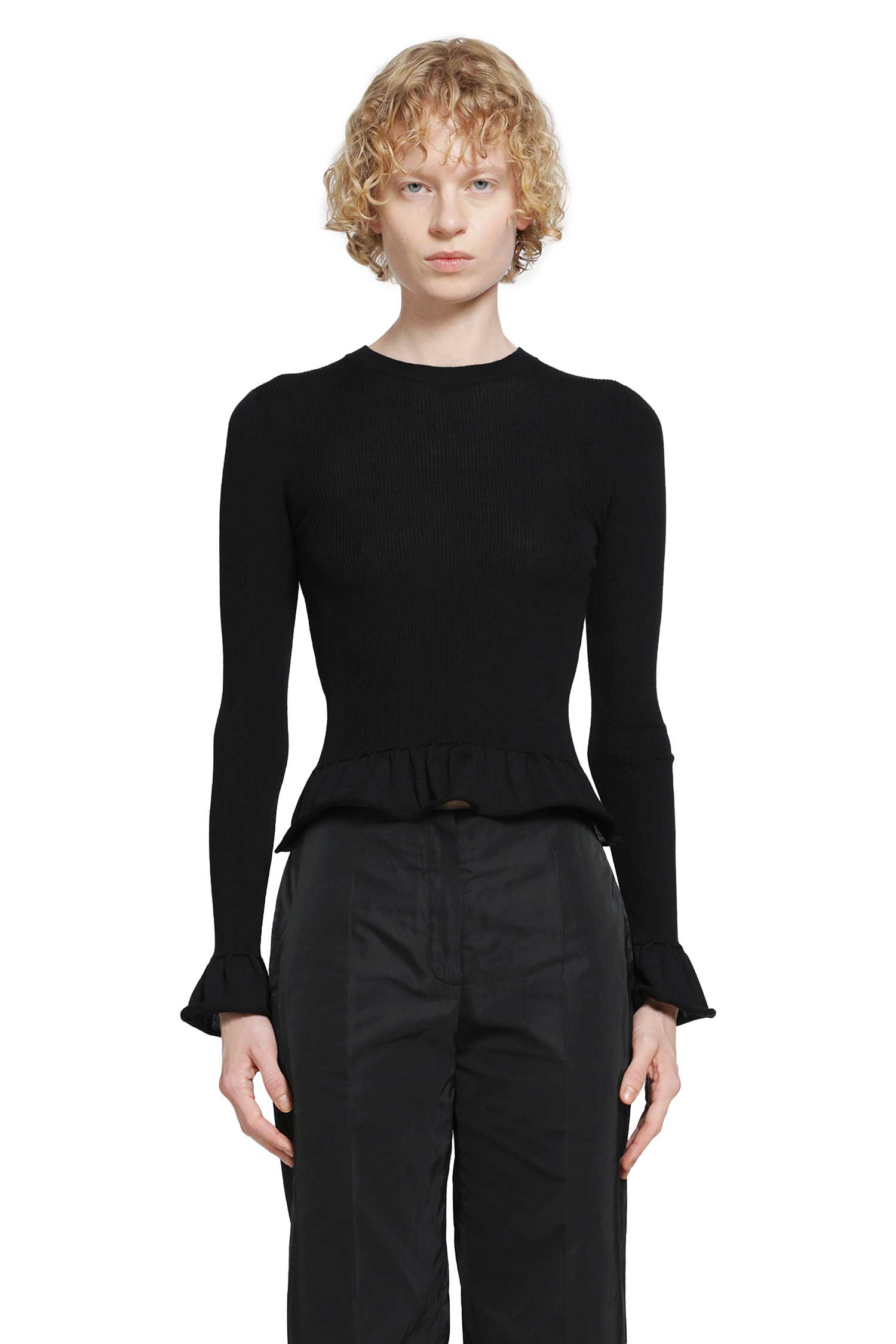 Ruffled Wool Jumper