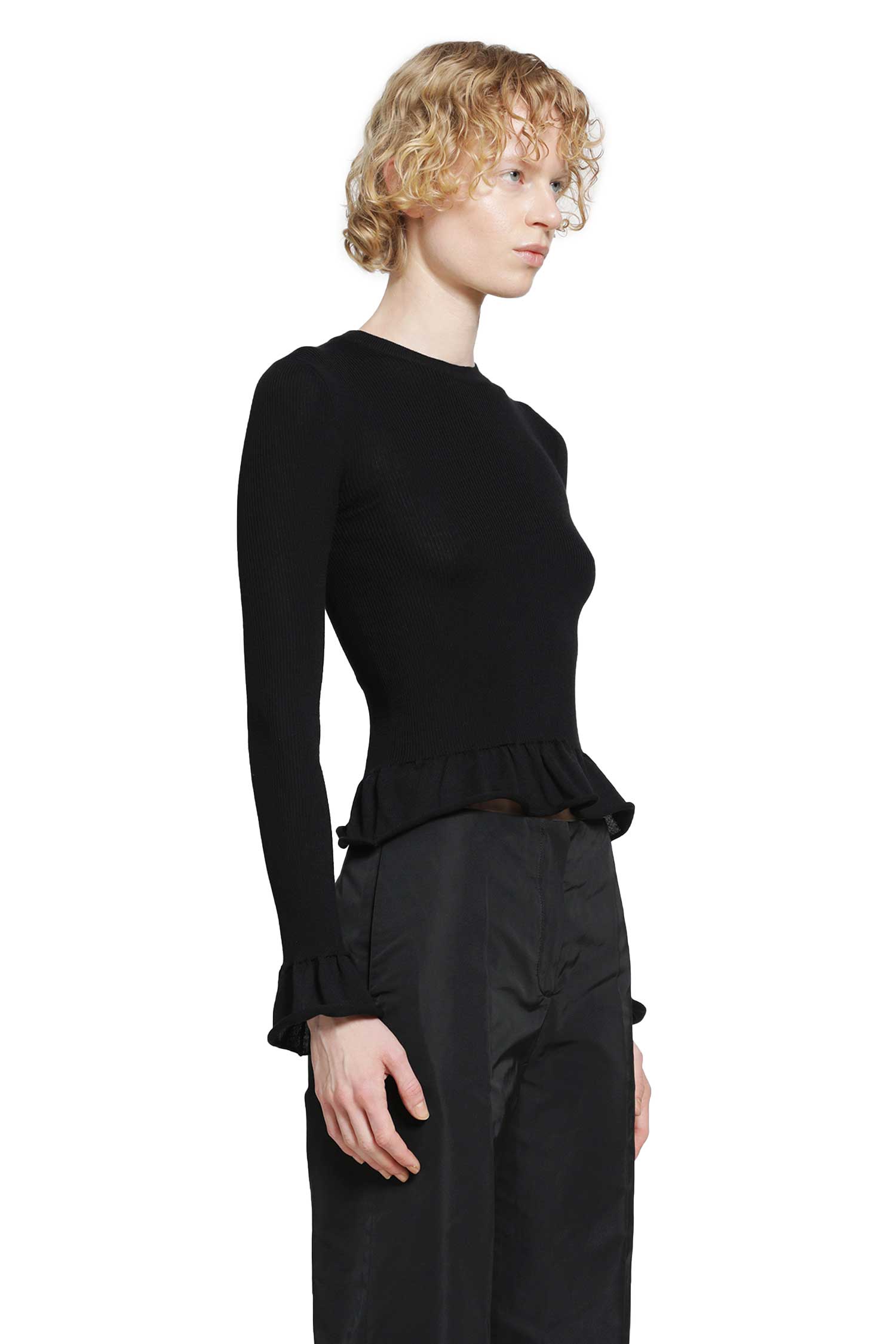 Ruffled Wool Jumper