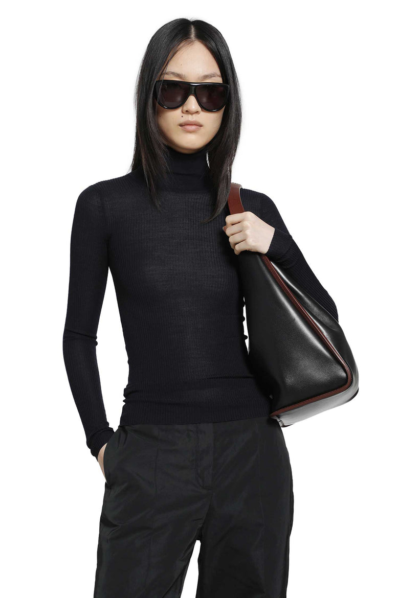 JIL SANDER Lightweight Wool High-Neck Sweater woman