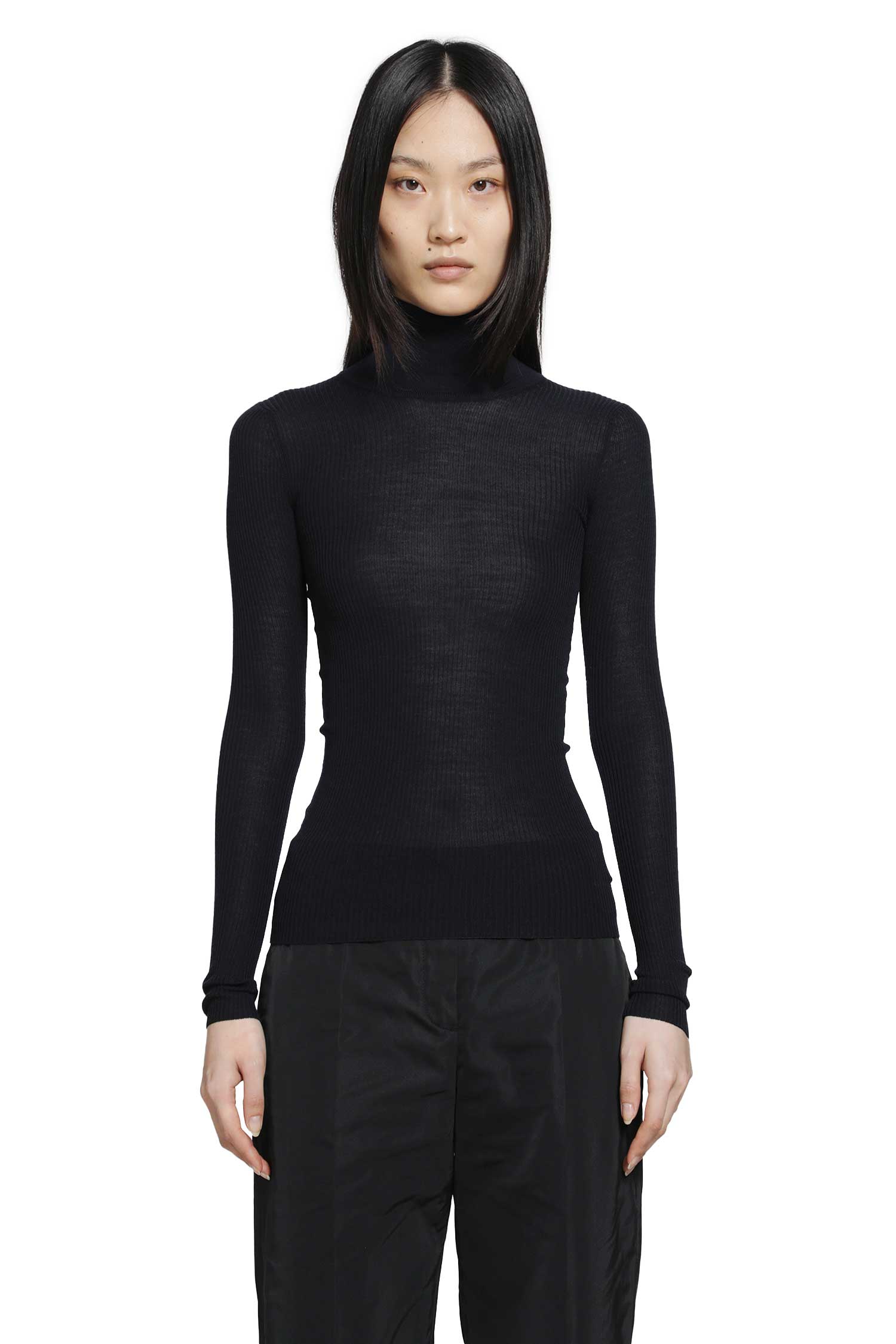JIL SANDER Lightweight Wool High-Neck Sweater woman