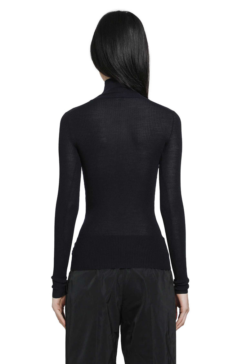 JIL SANDER Lightweight Wool High-Neck Sweater woman
