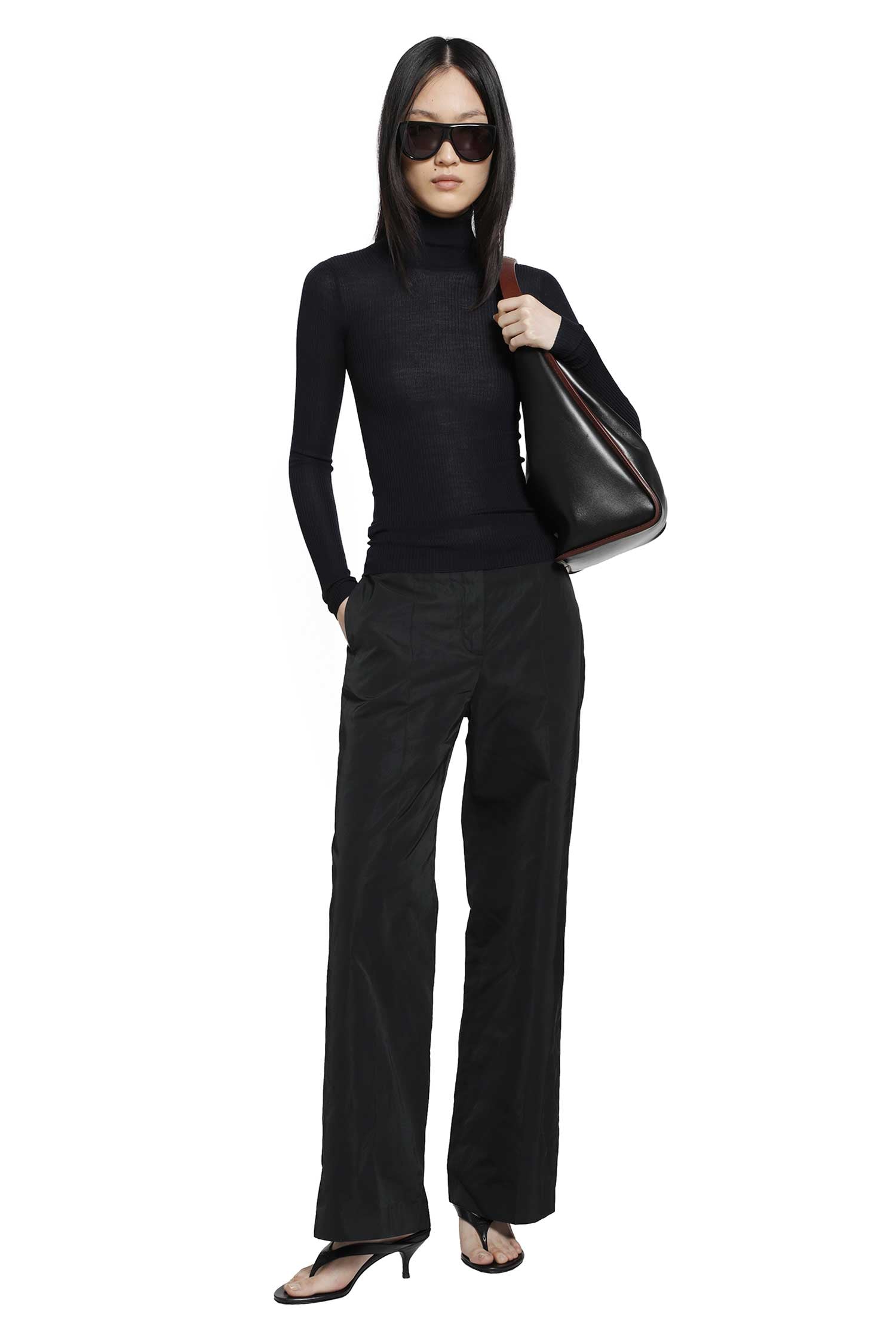 JIL SANDER Lightweight Wool High-Neck Sweater woman