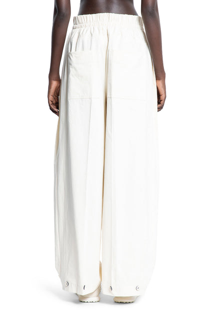 JIL SANDER WOMAN OFF-WHITE TROUSERS