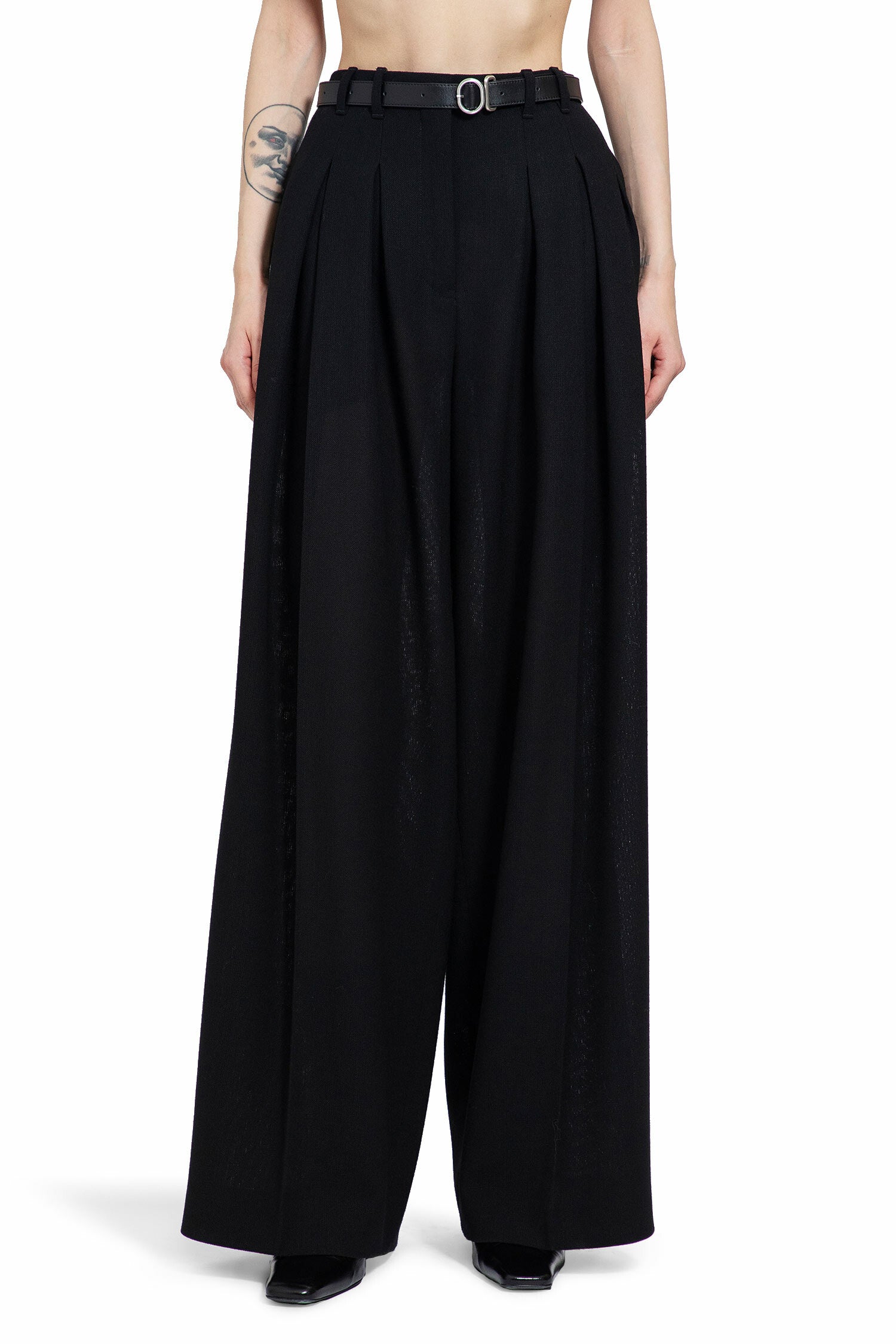 JIL SANDER WOMAN BLACK TROUSERS