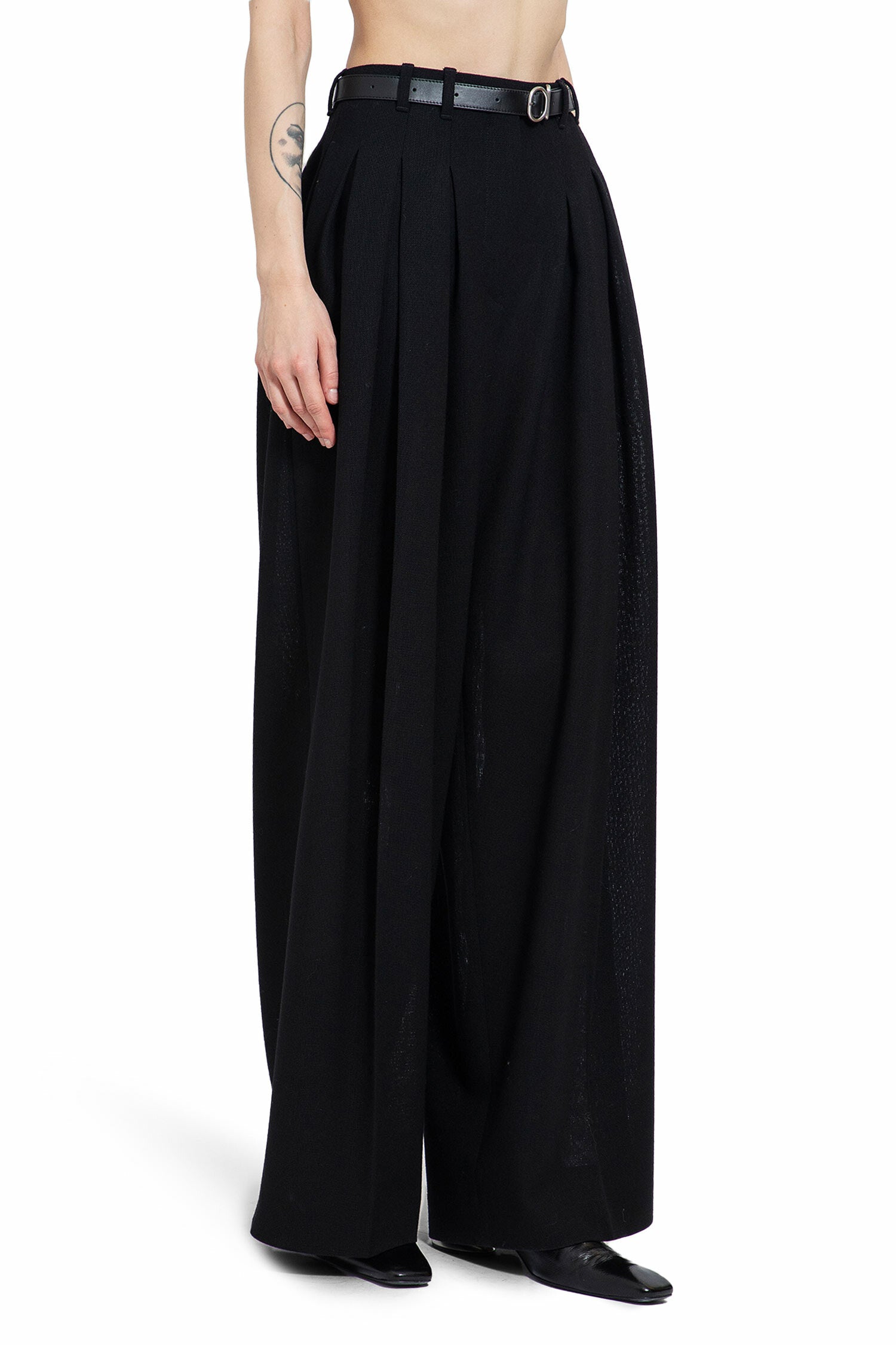 JIL SANDER WOMAN BLACK TROUSERS