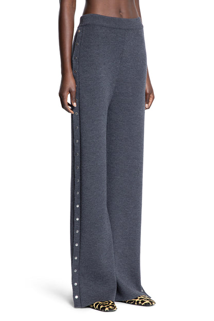 Flared Knit Pants with Studs in Wool