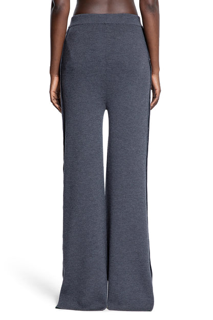 Flared Knit Pants with Studs in Wool