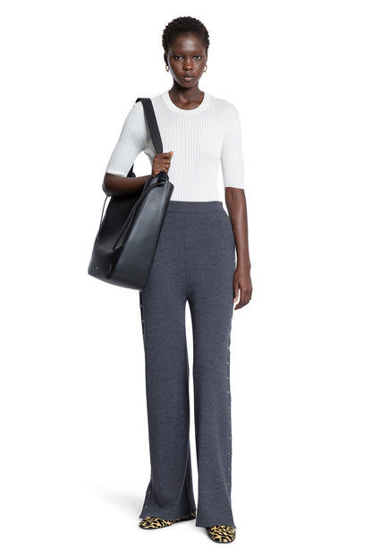 Flared Knit Pants with Studs in Wool
