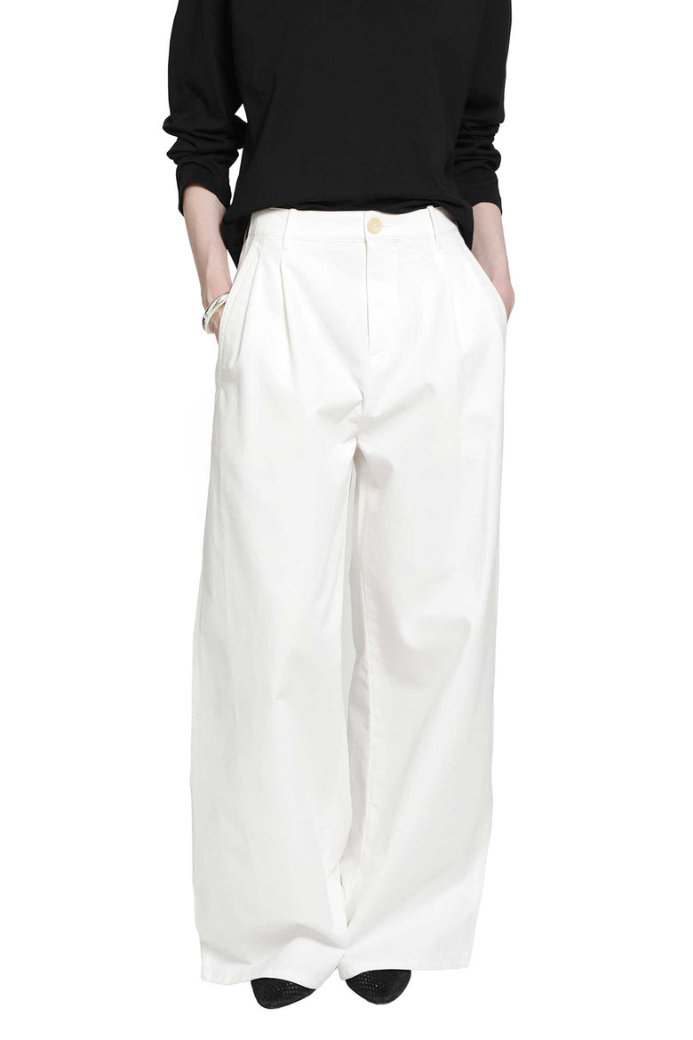 JIL SANDER Cotton Drill Trousers woman