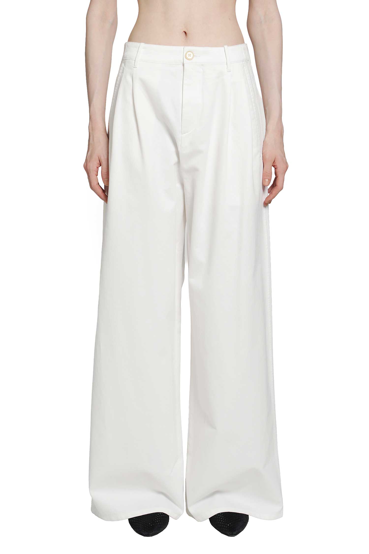 JIL SANDER Cotton Drill Trousers woman