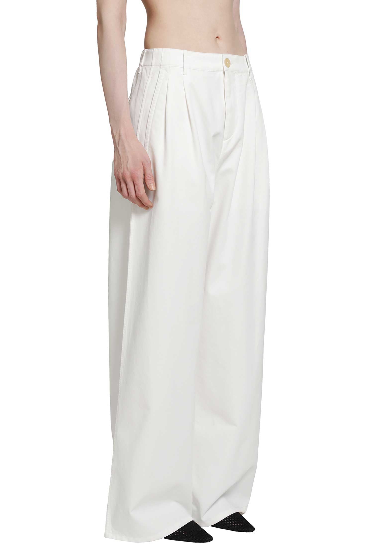 JIL SANDER Cotton Drill Trousers woman