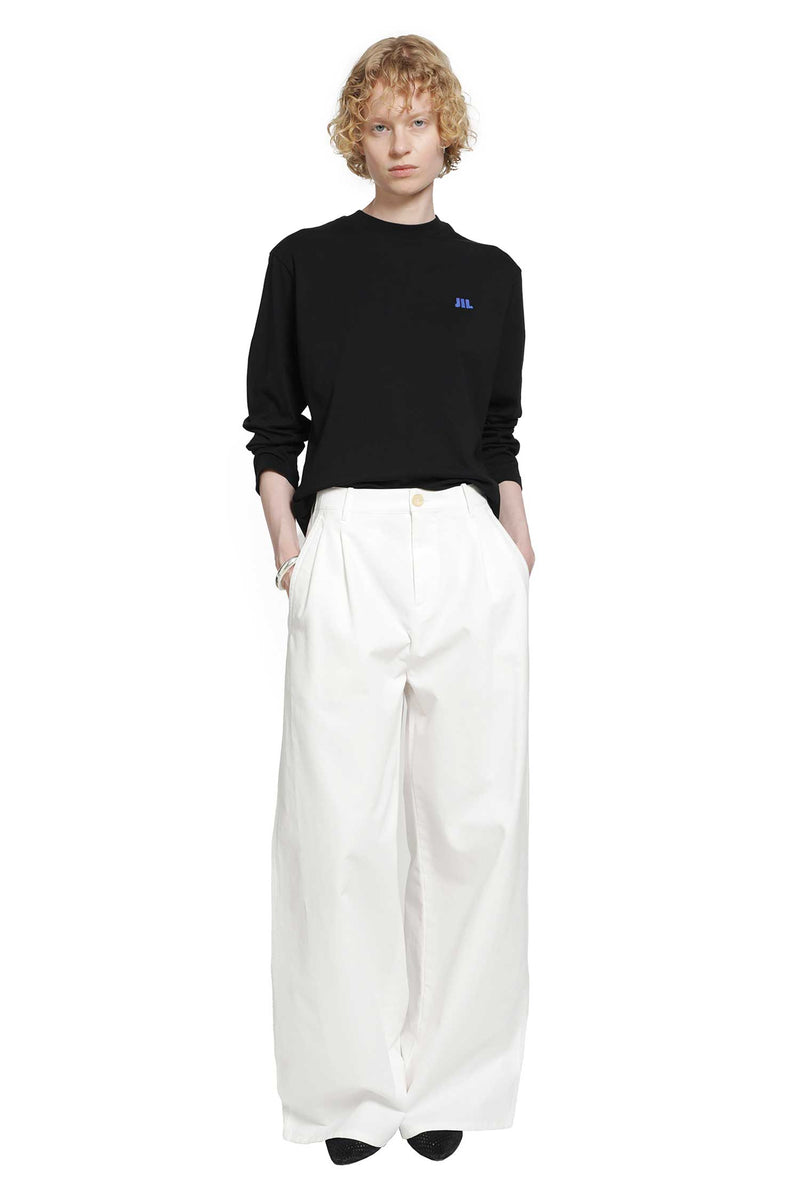 JIL SANDER Cotton Drill Trousers woman