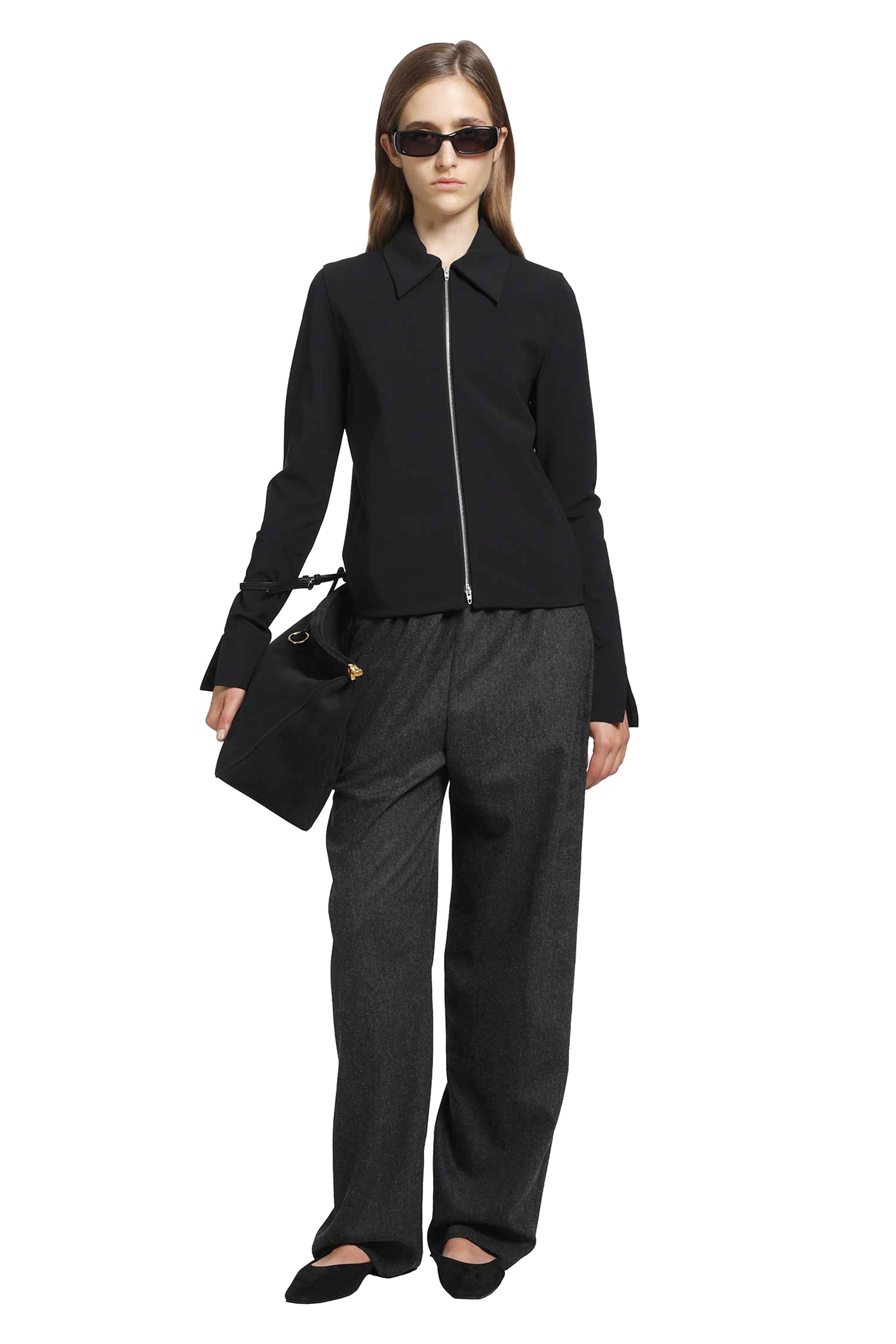 JIL SANDER Wool Flannel Trousers woman