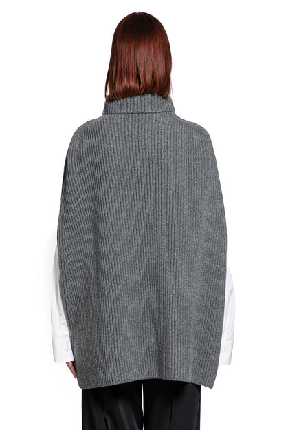 Midweight Wool High-Neck Cape