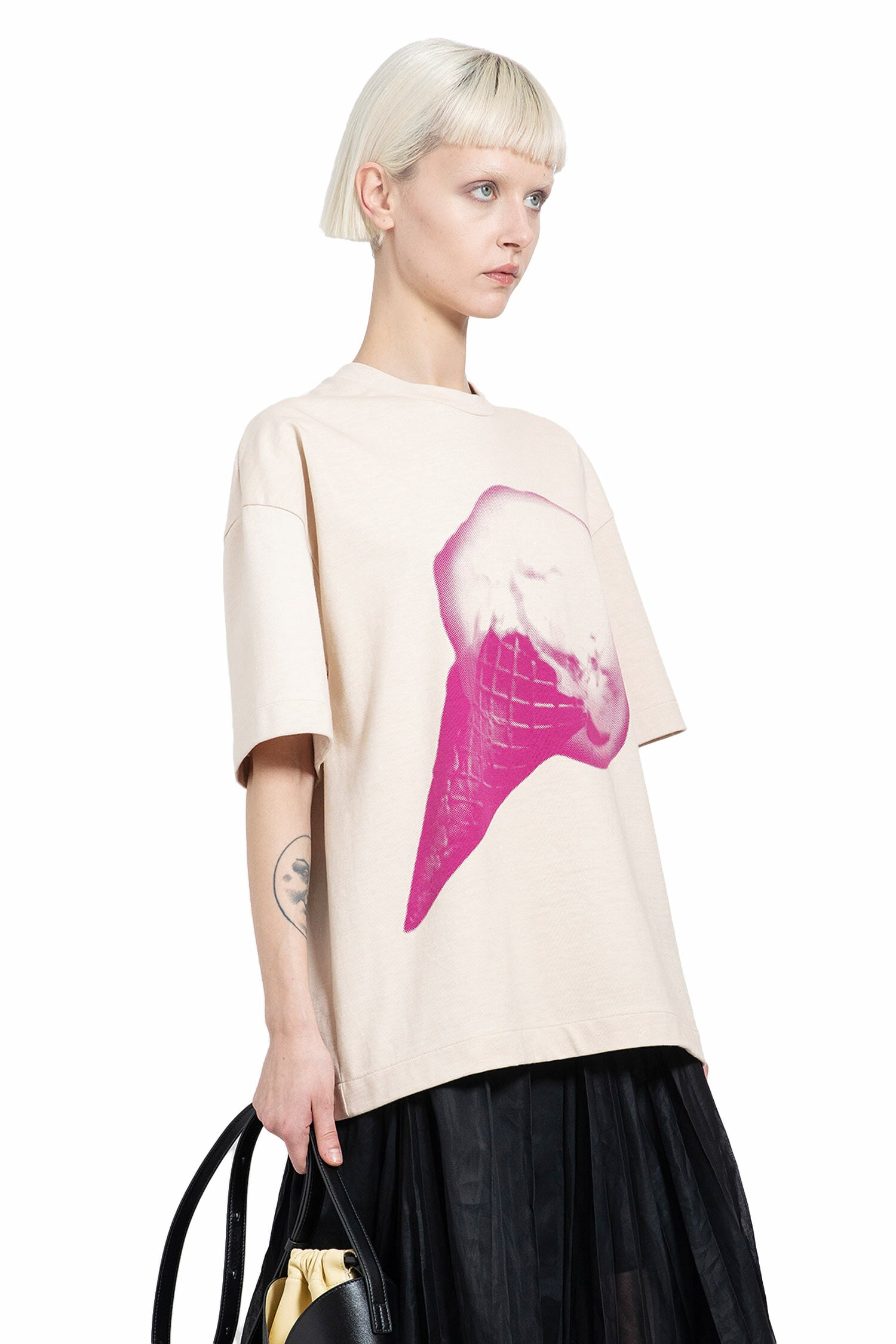 JIL SANDER WOMAN PINK T-SHIRTS & TANK TOPS