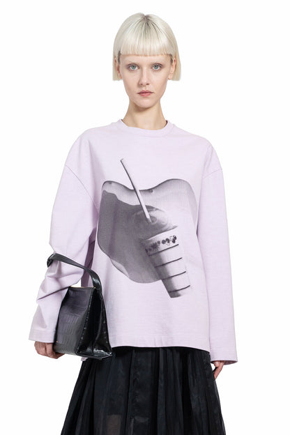 Antonioli JIL SANDER WOMAN PURPLE T-SHIRTS & TANK TOPS