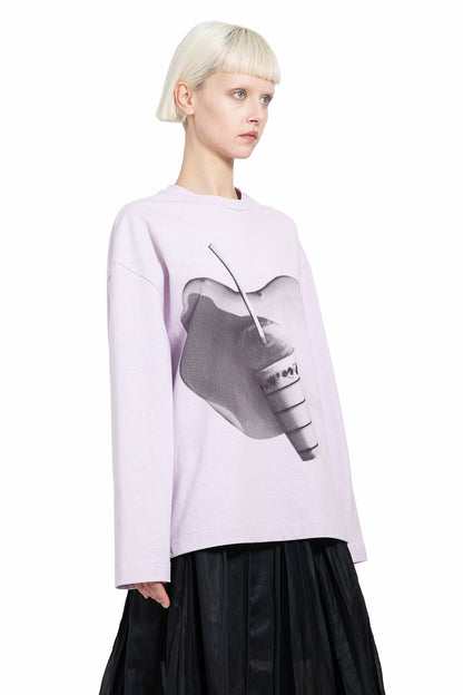 JIL SANDER WOMAN PURPLE T-SHIRTS